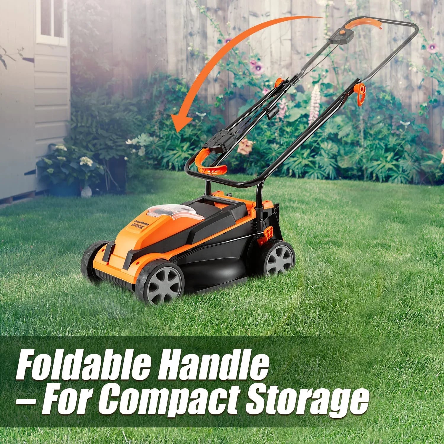 13In 24 V Cordless Lawn Mower with Push Button Start