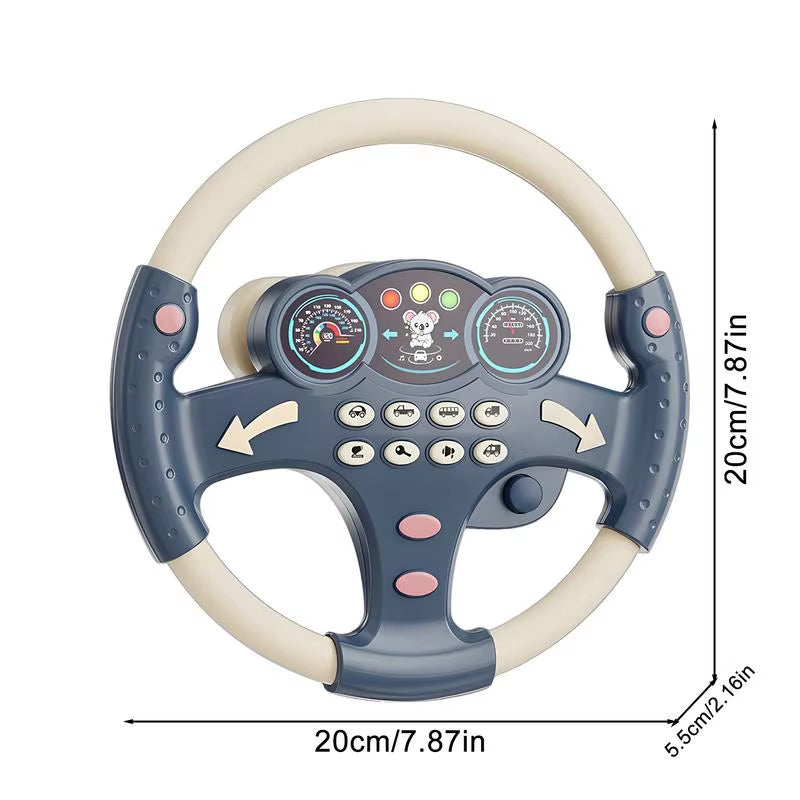 Simulation Steering Wheel Toys Driving Car Electric Kids Sound Music Toys Early Education Copilots Stroller Toys Children'S Toy