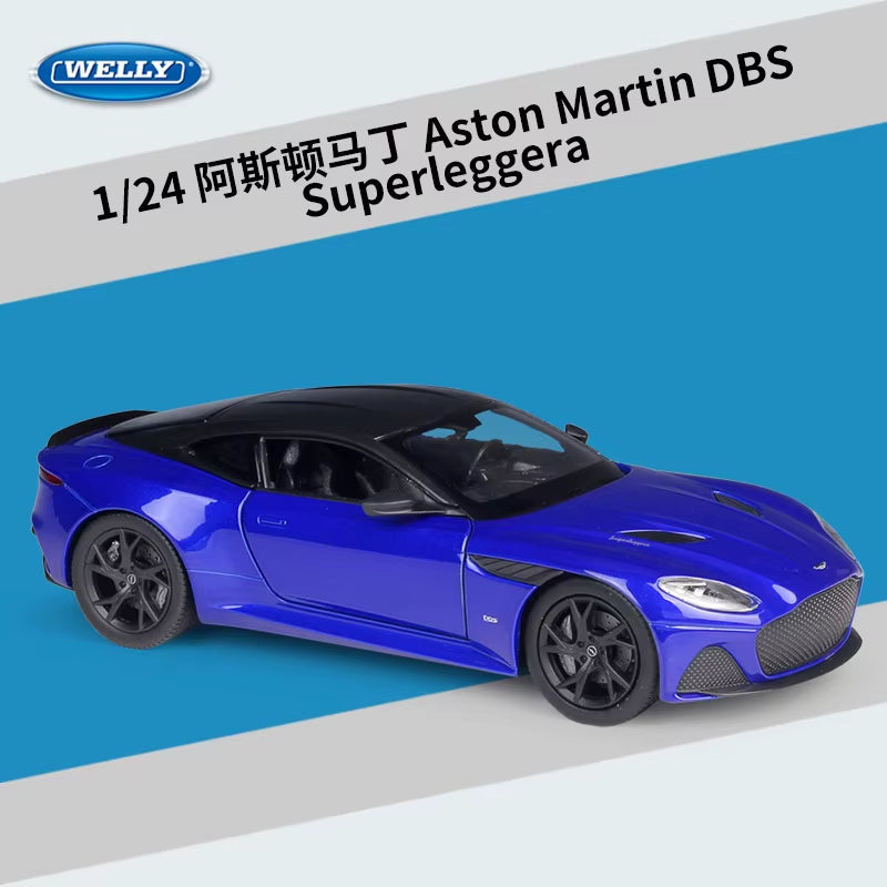 Welly 1:24 Aston Martin DBS Superleggera Alloy Car Model Diecasts & Toy Vehicles Collect Gifts Non-Remote Control Type B156