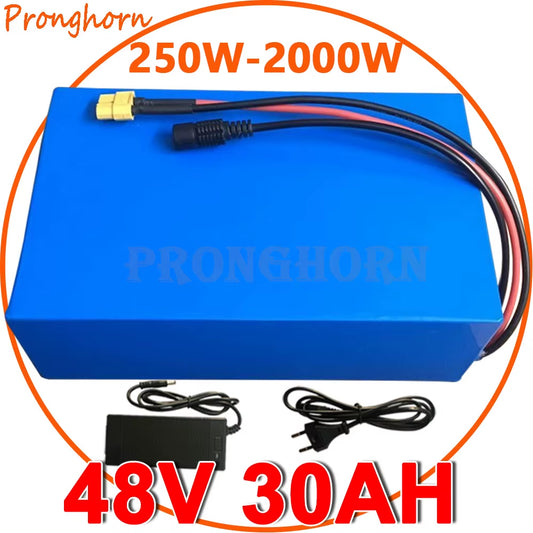 E Bike Bateria 48V 30Ah 25Ah 22Ah 20Ah 18Ah 15Ah 18650 1500W 1000W 2000W Rechargeable Electricmotorcycle Lithium Ion Batteries