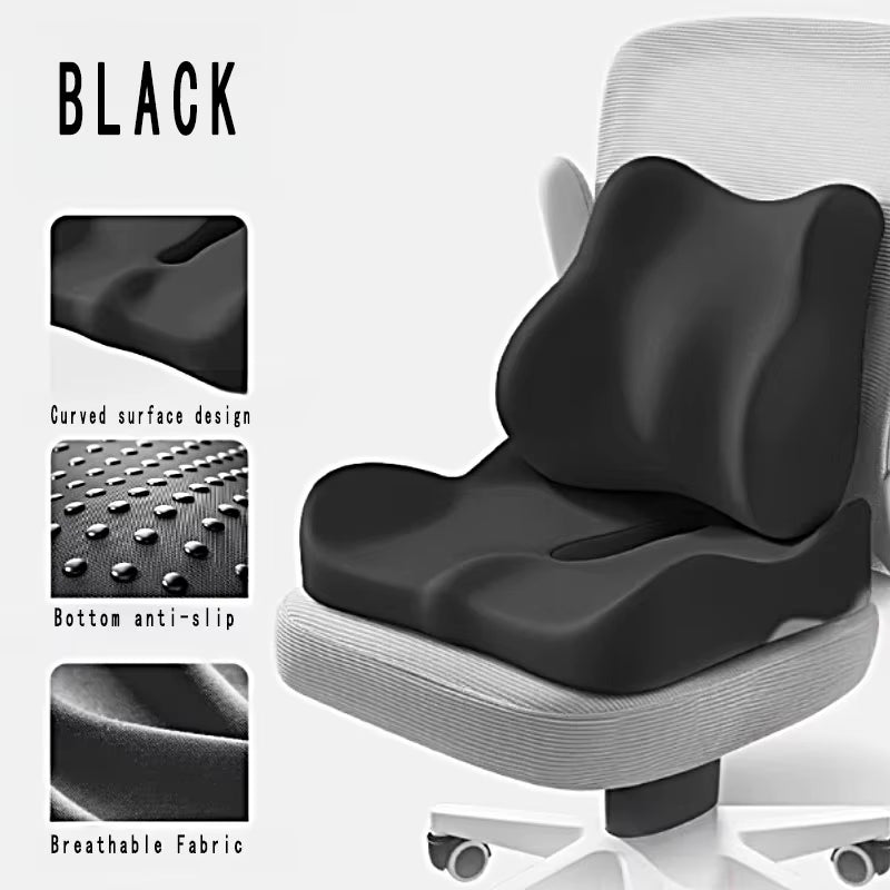Seat Cushion Ergonomically Designed Memory Sponge Pad Suitable for Office Chairs and Wheelchairs