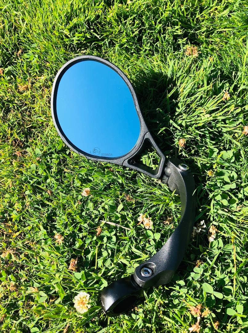 E13 Approved E-Bike Mirror, Large Surface Handlebar Bike Mirror, HD Automotive Grade Glass Bicycle Mirror, Safe Blast-Resistance Cycling Mirror