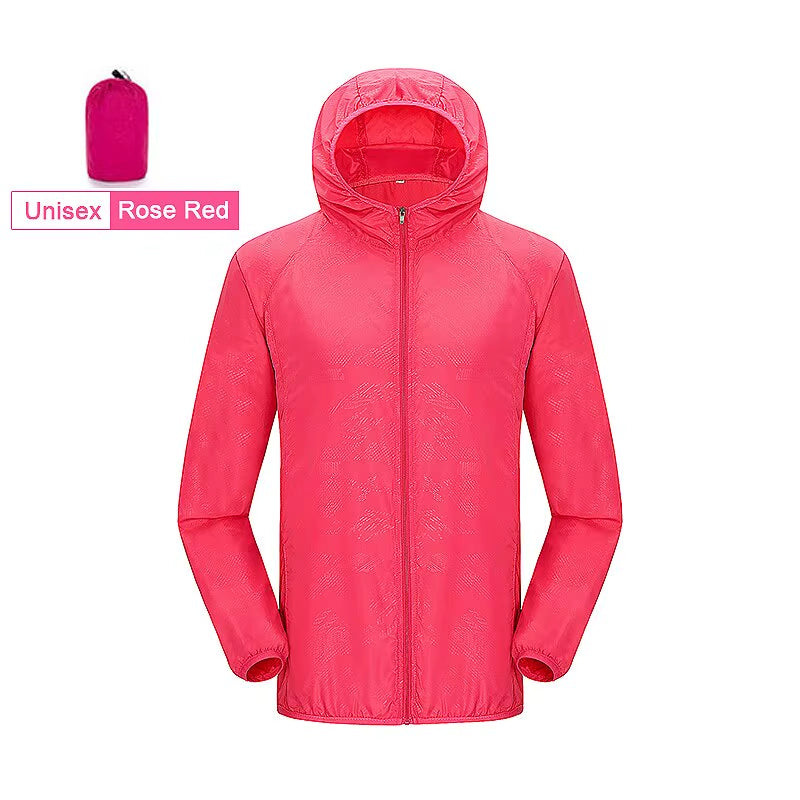 Unisex Hiking Jacket Men Women Waterproof Quick Dry Camping Windbreaker Trekking Fishing Rain Coat Outdoor anti UV Clothes