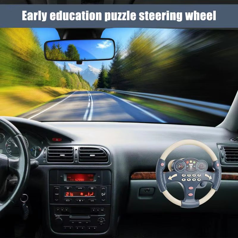 Simulation Steering Wheel Toys Driving Car Electric Kids Sound Music Toys Early Education Copilots Stroller Toys Children'S Toy