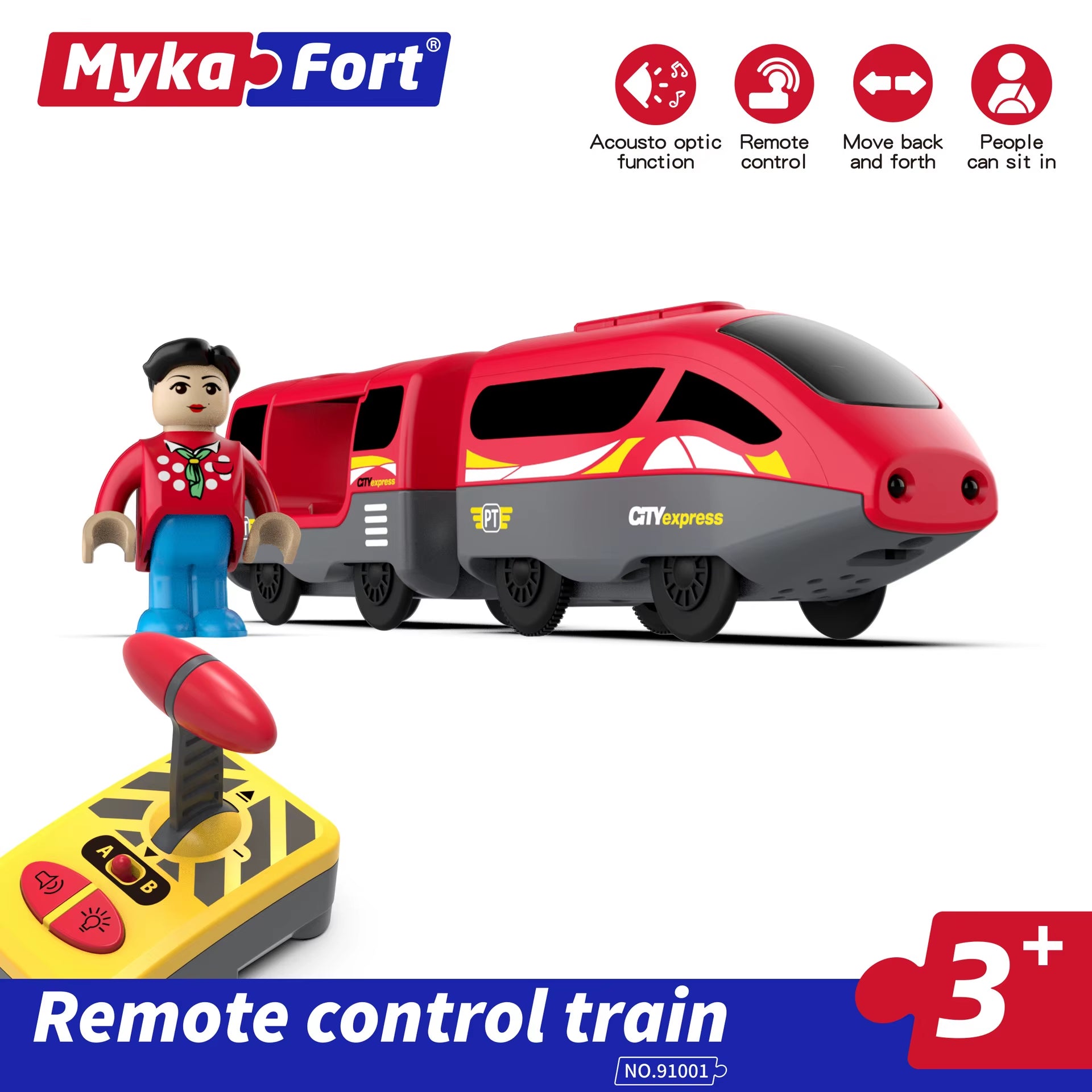 Kids RC Electric Train Set Locomotive Magnetic Train Diecast Slot Toy Fit for Wooden Train Railway Track Toys for Children Gifts