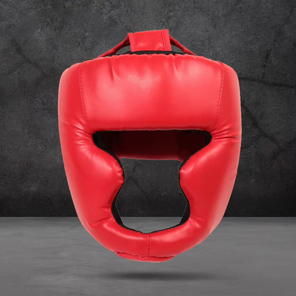 Full-Covered Thickened Boxing Helmet Karate Muay Thai Training Head Protector Training Sparring Safety Head Guard for Adult Kids