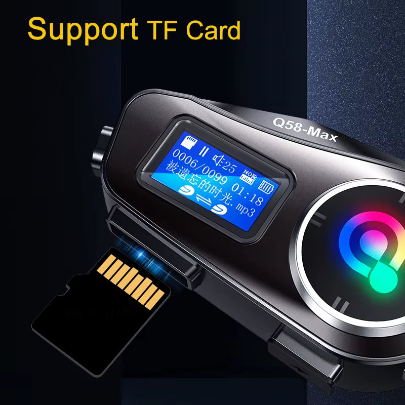 1/2Pcs Motorcycle Helmet Intercom for 2 Riders 500M Interphone Motorbike Communicator Music Share with Flashlight Headphone