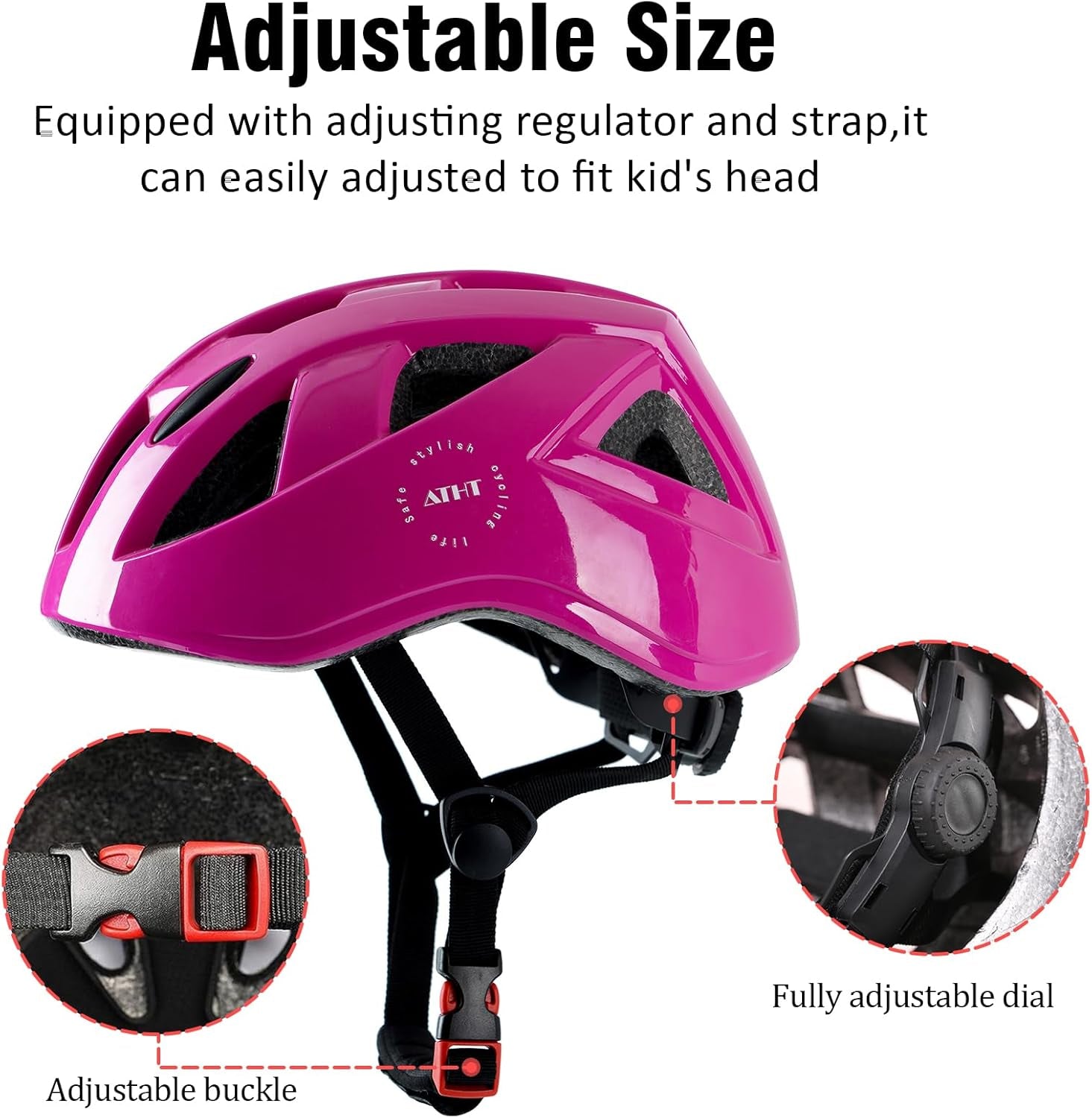 Kids Bike Helmet,2 Sizes Adjustable for Youth Child Boys & Girls Ages 3-5-8-14,Ventilation and Multi-Sport for Bicycle Skate