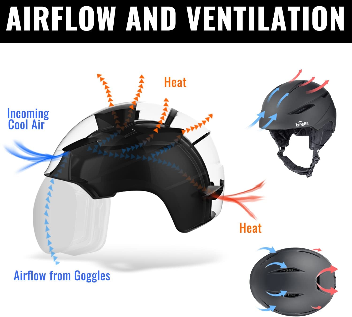 Ski Helmet - Audio Compatible and Lightweight, ASTM Standard for Men, Women and Youth