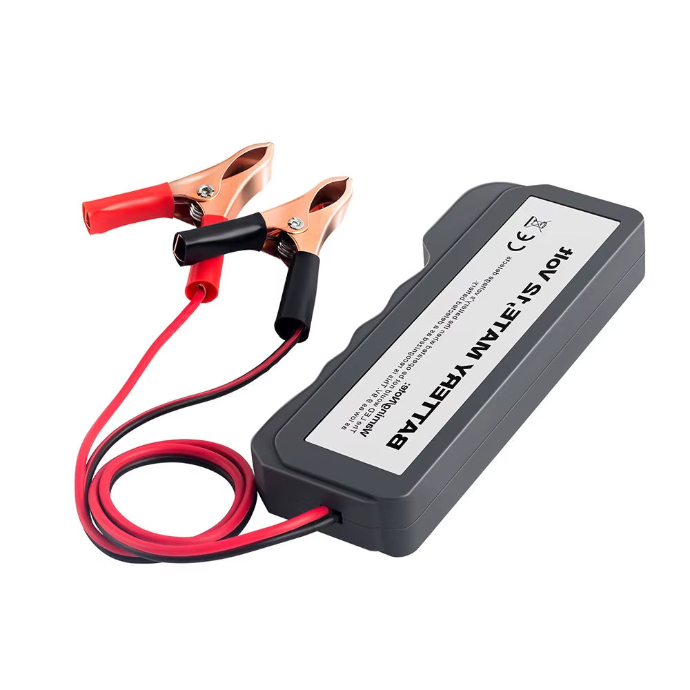 12V Battery Tester Digital Alternator Tester 6 LED for Lights Detect Display Car Tool Auto Battery Tester for Car Motorcycle