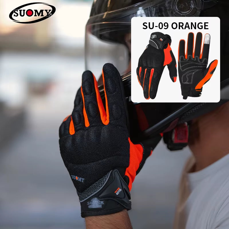 Urban Motorcycle Gloves Men Women Full Finger Anti-Slip Anti-Fall Breathable Gloves for Daily Commuting & City Riding