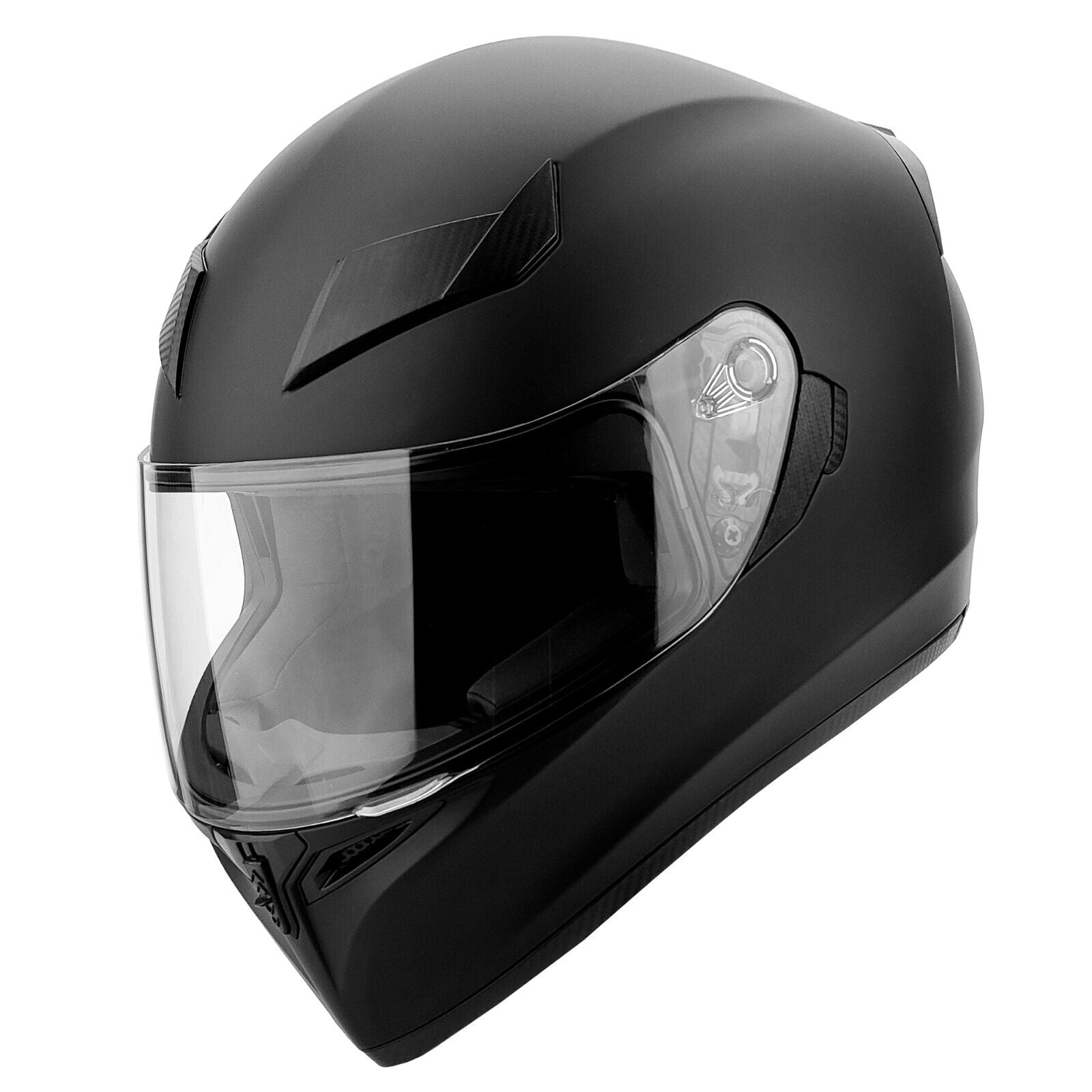NEW Motorcycle Helmets DOT Full Face Matte Black + SHIELD OPTIONS - S M L XL XXL