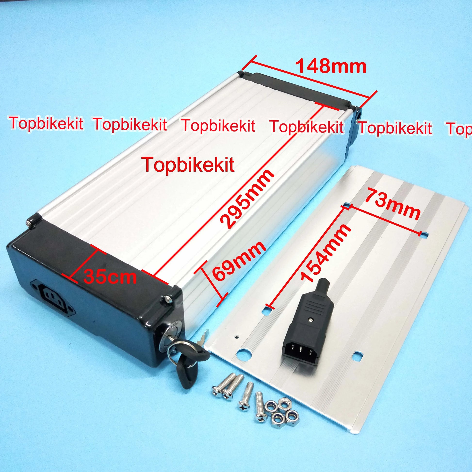 03/ 05/07 Battery Case Ebike Battery Case Aluminium Rear Rack Case 36V for Ebike Battery 18650 Cells Battery Box Ebike Parts