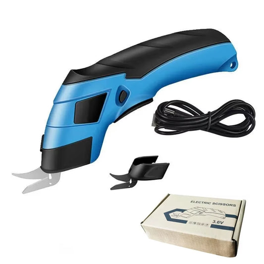 DIY Electric Scissors Cloth Cutting Leather Tailor Tungsten Carbide Blades Portable Hand Tools Lithium Batteries
