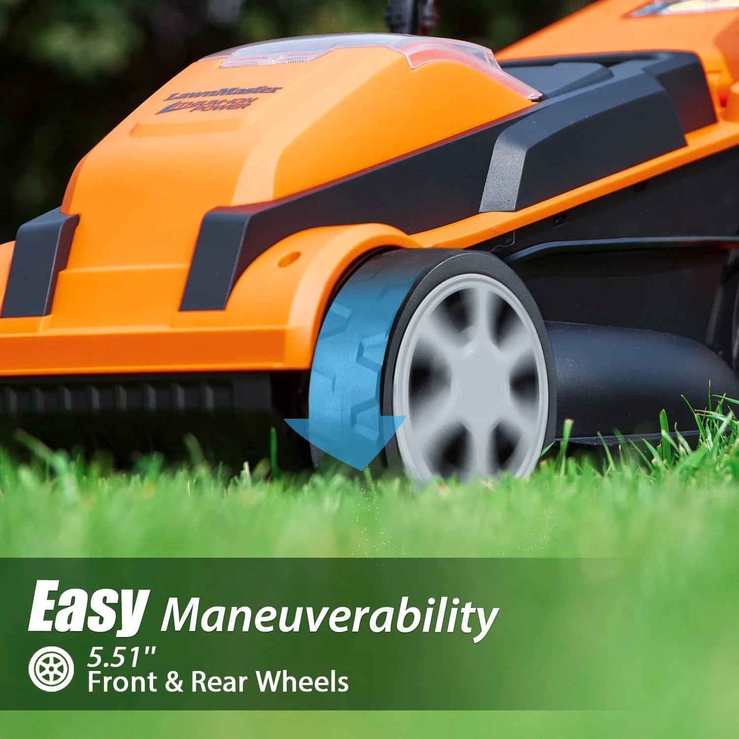 13In 24 V Cordless Lawn Mower with Push Button Start