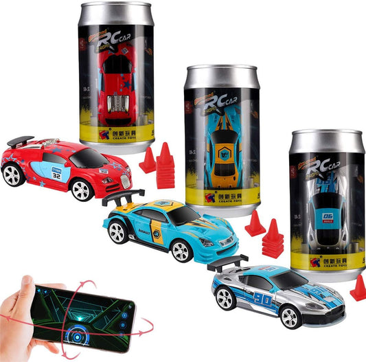 Remote Control Car,Toy Car Mini Coke Can Pocket Racing Cars,3 Pack(2.4Ghz)
