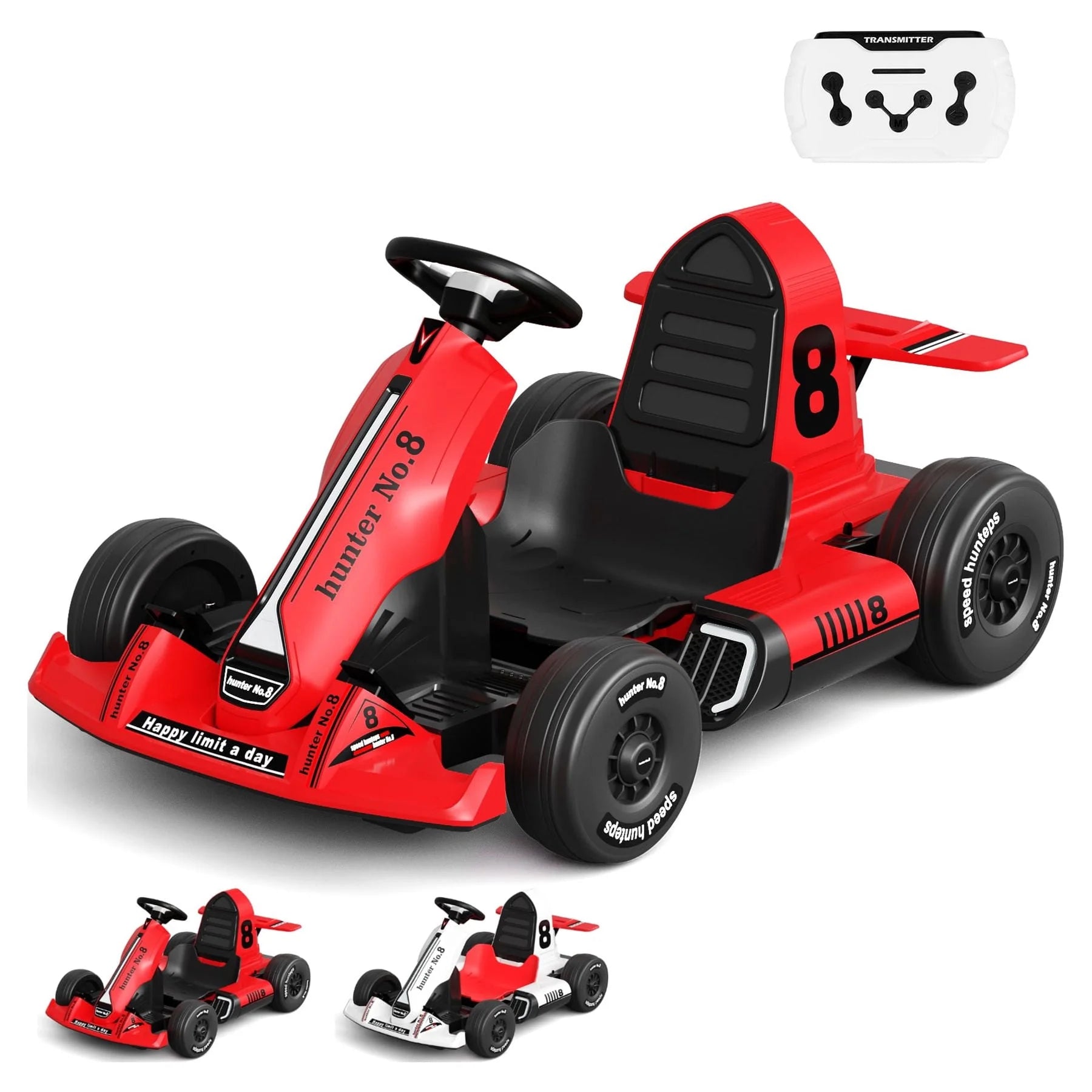 12 Volts Kids Electric Ride-On Car with Remote Control, Outdoor Go-Kart for Boys (Max Speed 5 Mph)