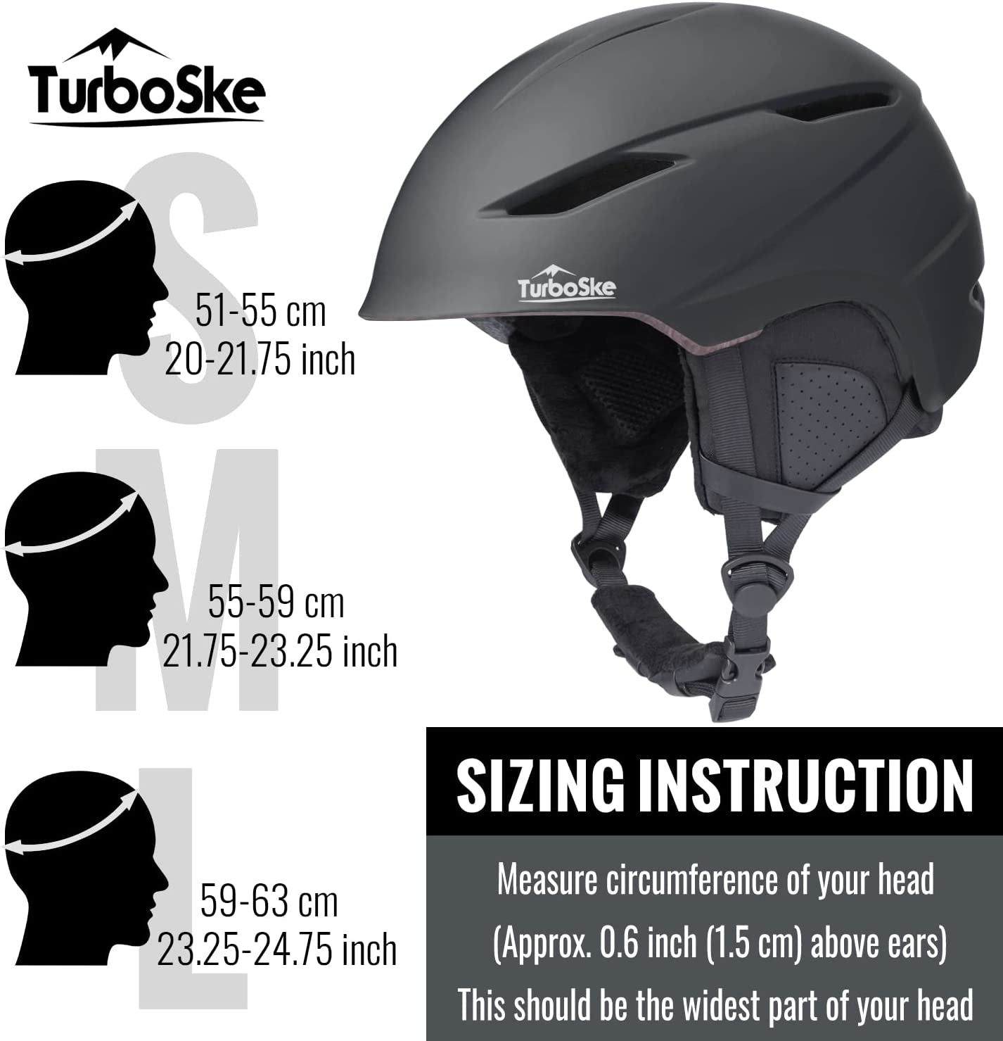 Ski Helmet - Audio Compatible and Lightweight, ASTM Standard for Men, Women and Youth