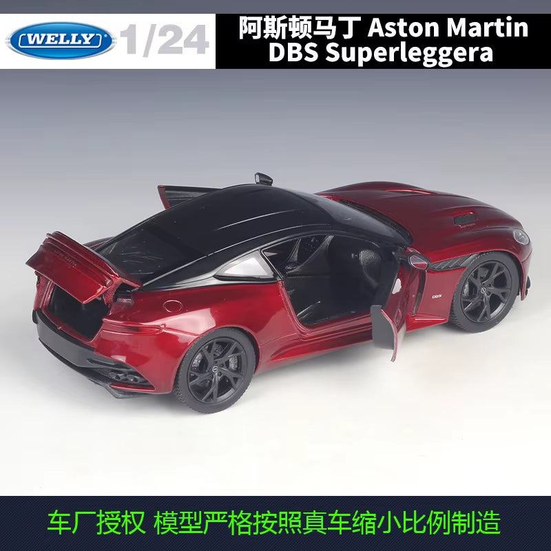Welly 1:24 Aston Martin DBS Superleggera Alloy Car Model Diecasts & Toy Vehicles Collect Gifts Non-Remote Control Type B156