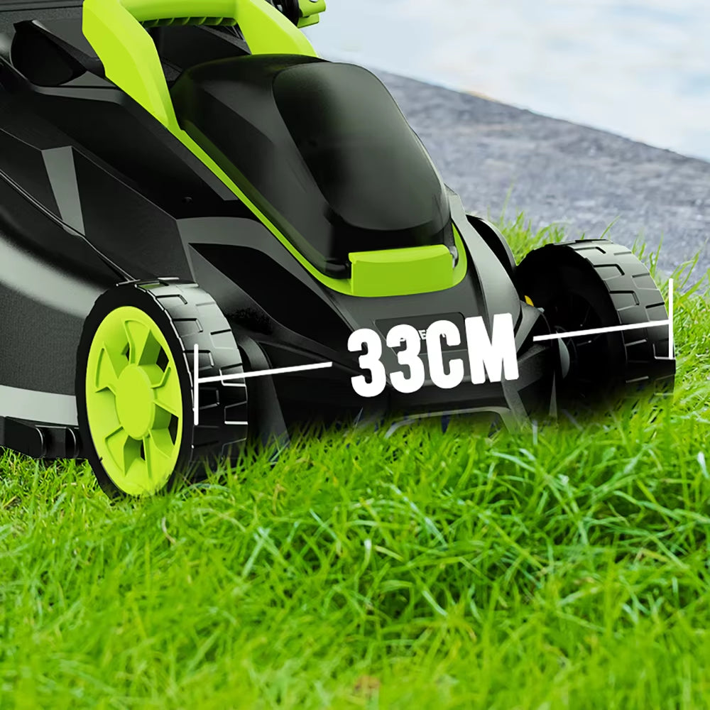 13" Electric Lawn Mower, 2-In-1 Lightweight Cordless Lawn Mower Brushless with 21V 4.0Ah Battery and Charger