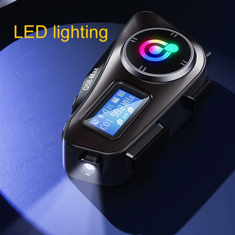 1/2Pcs Motorcycle Helmet Intercom for 2 Riders 500M Interphone Motorbike Communicator Music Share with Flashlight Headphone