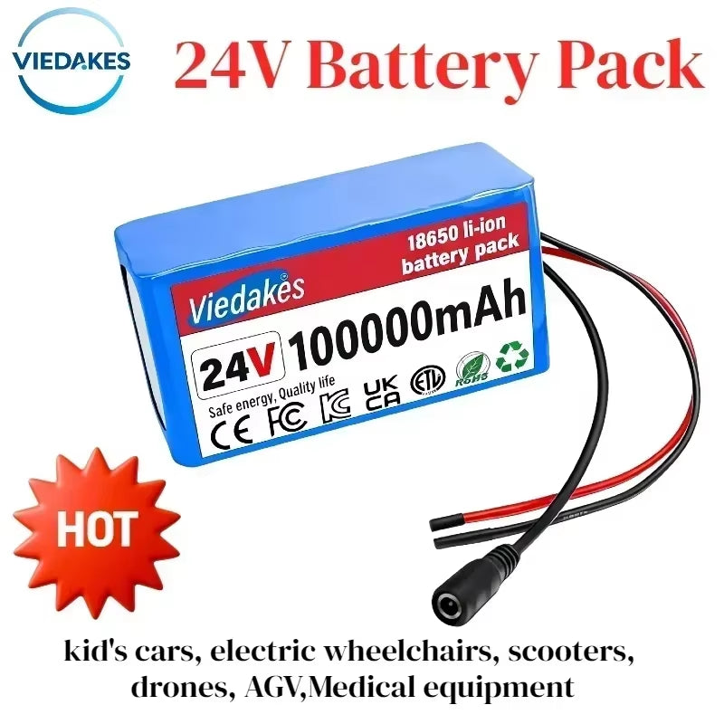 24V 100AH 7S3P Battery High Capacity - Perfect for Disabled Mobility Wheelchairs, Electric Toy Trucks & Commuter Scooters🛍️