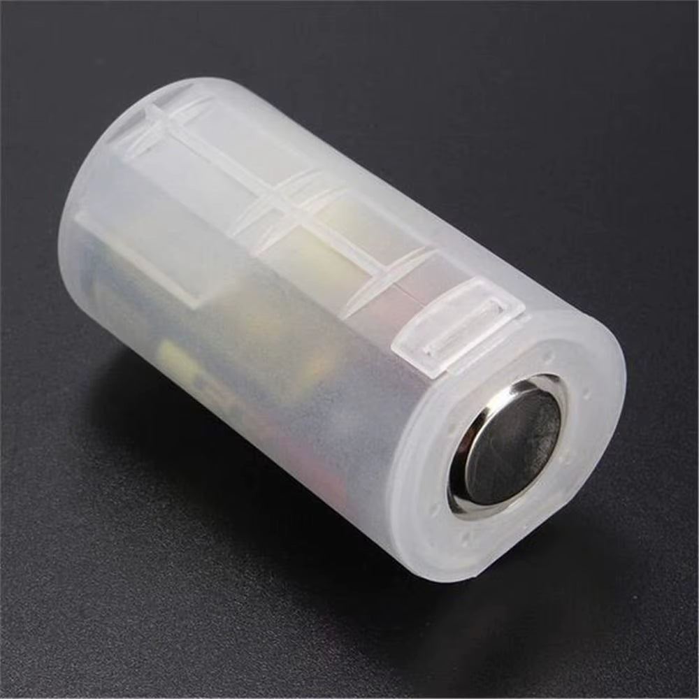 1PC Plastic Battery Converter AA Battery to D Battery Frosted Clear 5Th Battery Storage Box Transfer from 5Th to 1St