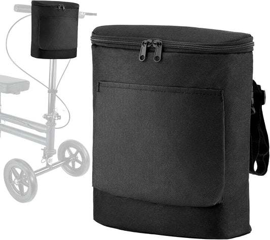 Knee Walker Handlebar Bag Scooter Basket Accessory Wheelchair Rollator Side Bag