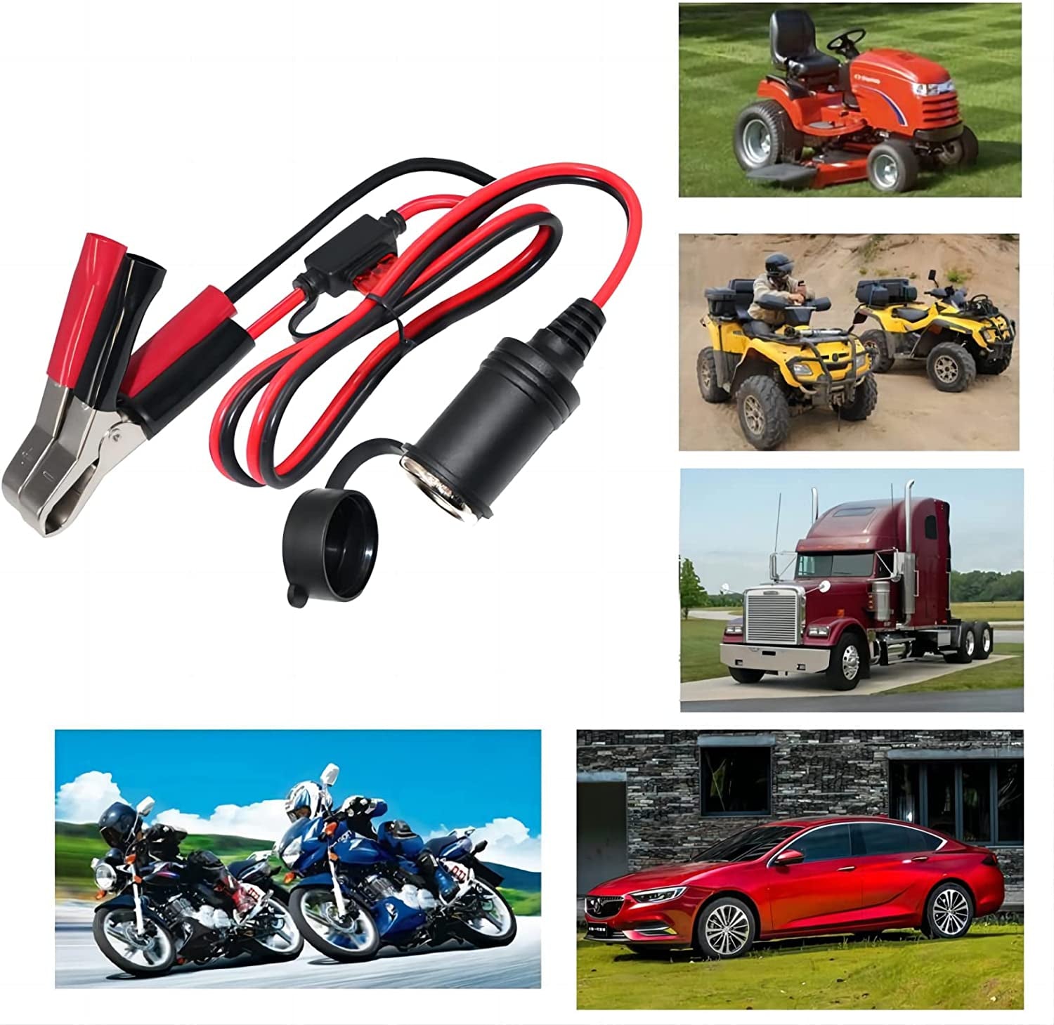 Cigarette Lighter Battery Adapter Female Cigarette Lighter Socket To12V Battery