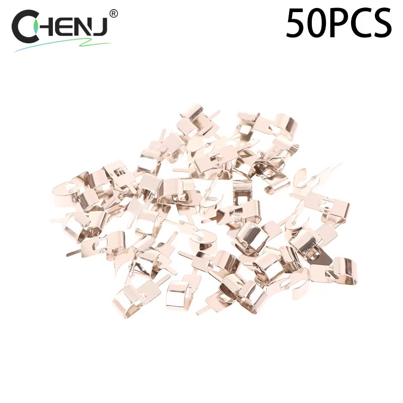 50Pcs/Set Spring Steel 18650 Battery Clip 18650 Battery Holder Battery Contact Battery Insert Accessories