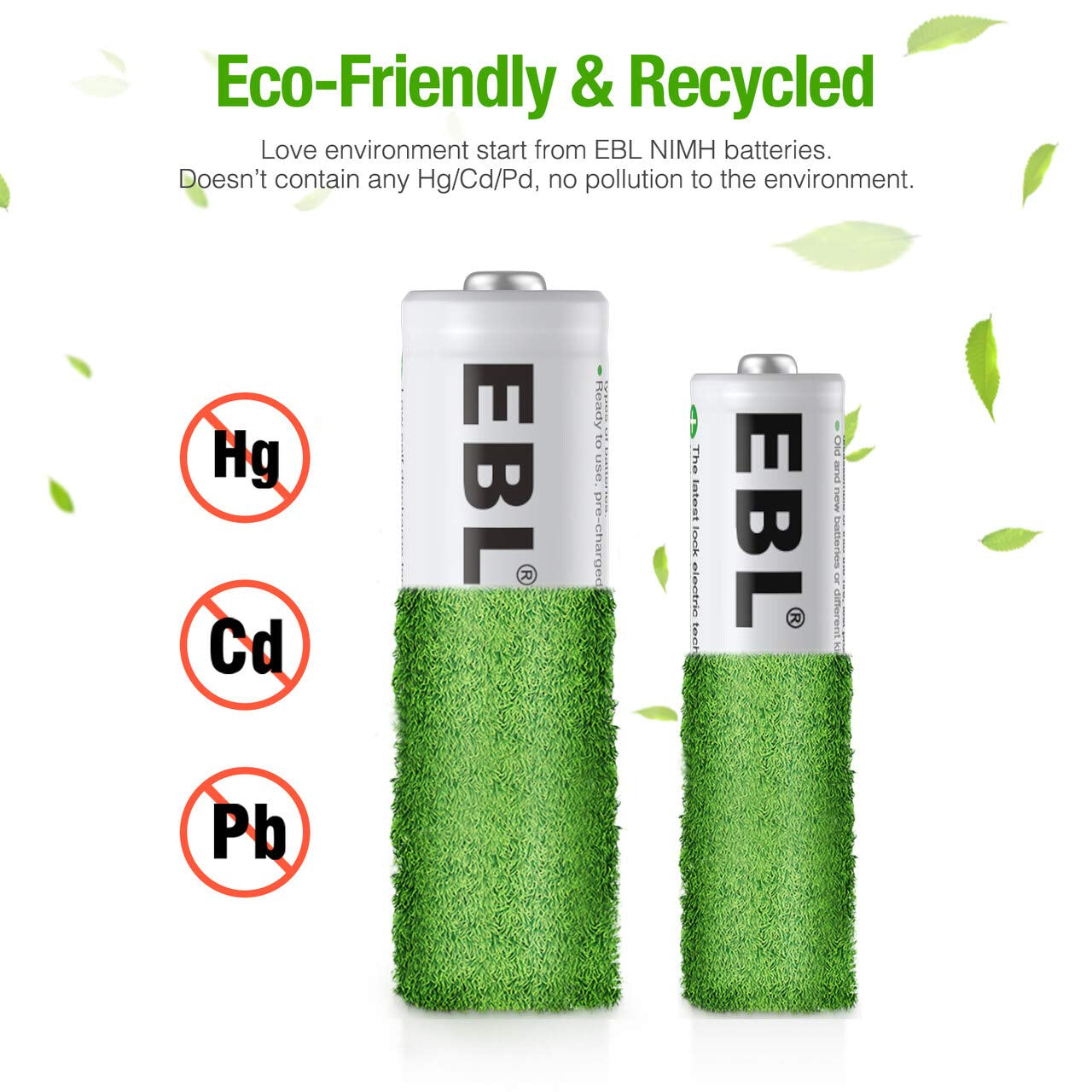 AA Rechargeable Batteries 2800Mah 4 Pack and AAA Rechargeable Batteries 1100Mah 4 Pack, 1.2V Ni-Mh AA AAA Batteries Combo