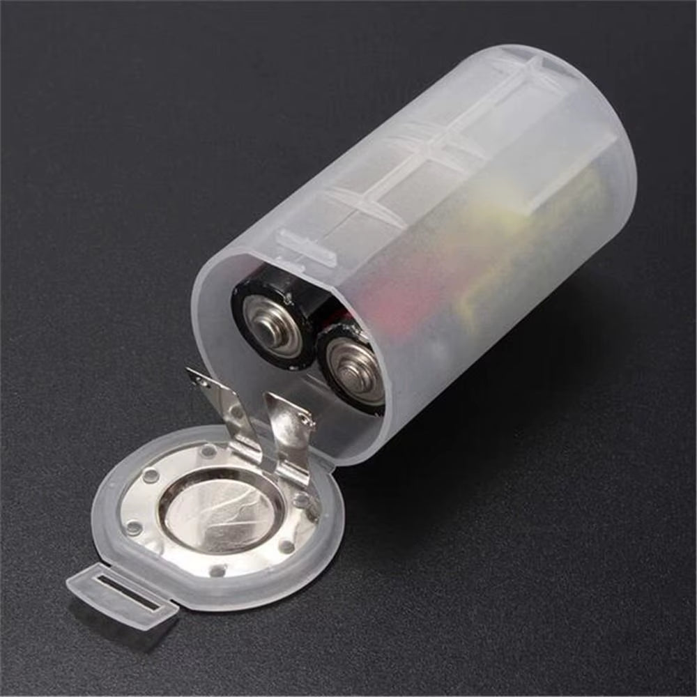 1PC Plastic Battery Converter AA Battery to D Battery Frosted Clear 5Th Battery Storage Box Transfer from 5Th to 1St