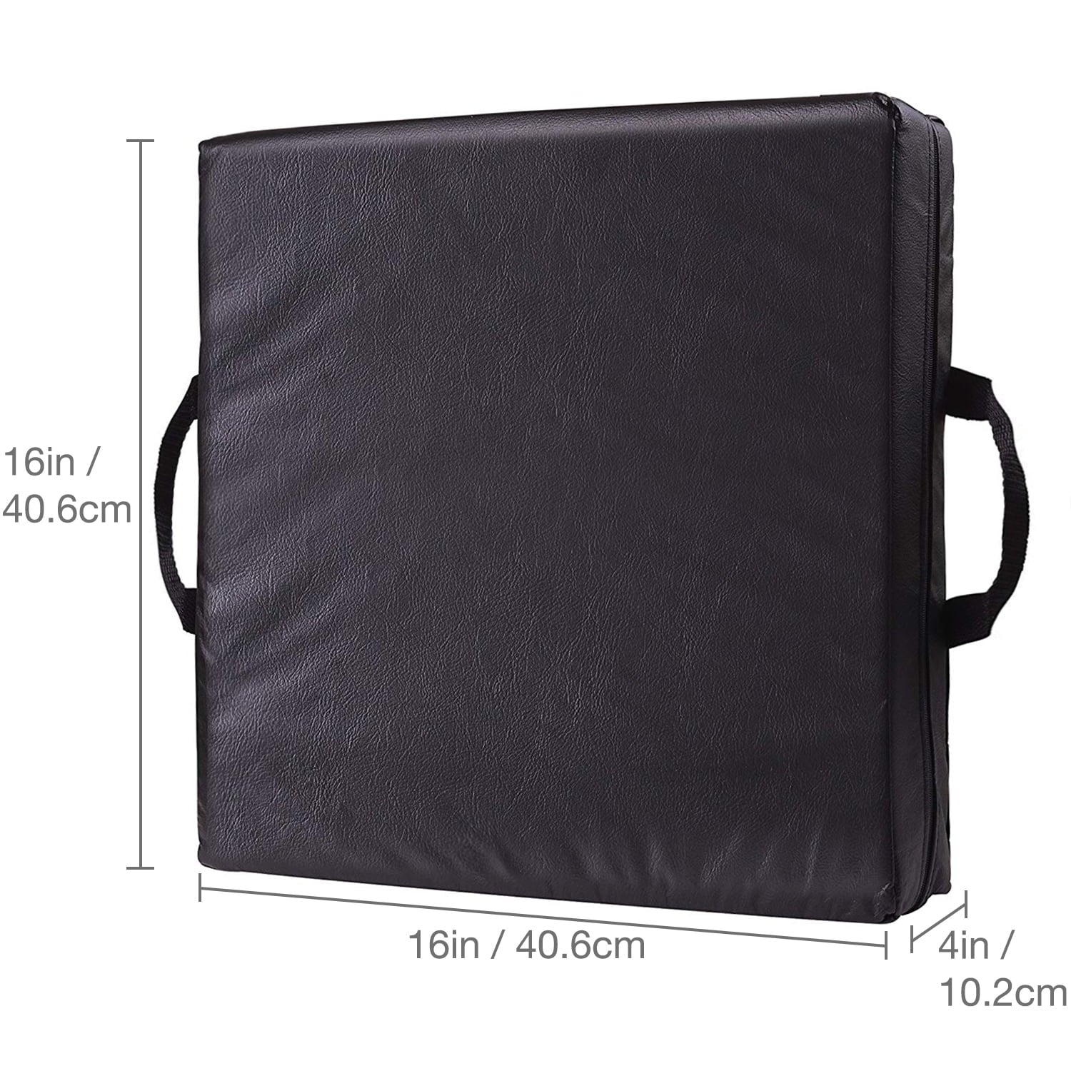 DMI 16" X 16" X 4" Foam Deluxe Seat-Lift Cushion Leatherette Cover Black (513-8884-0200)