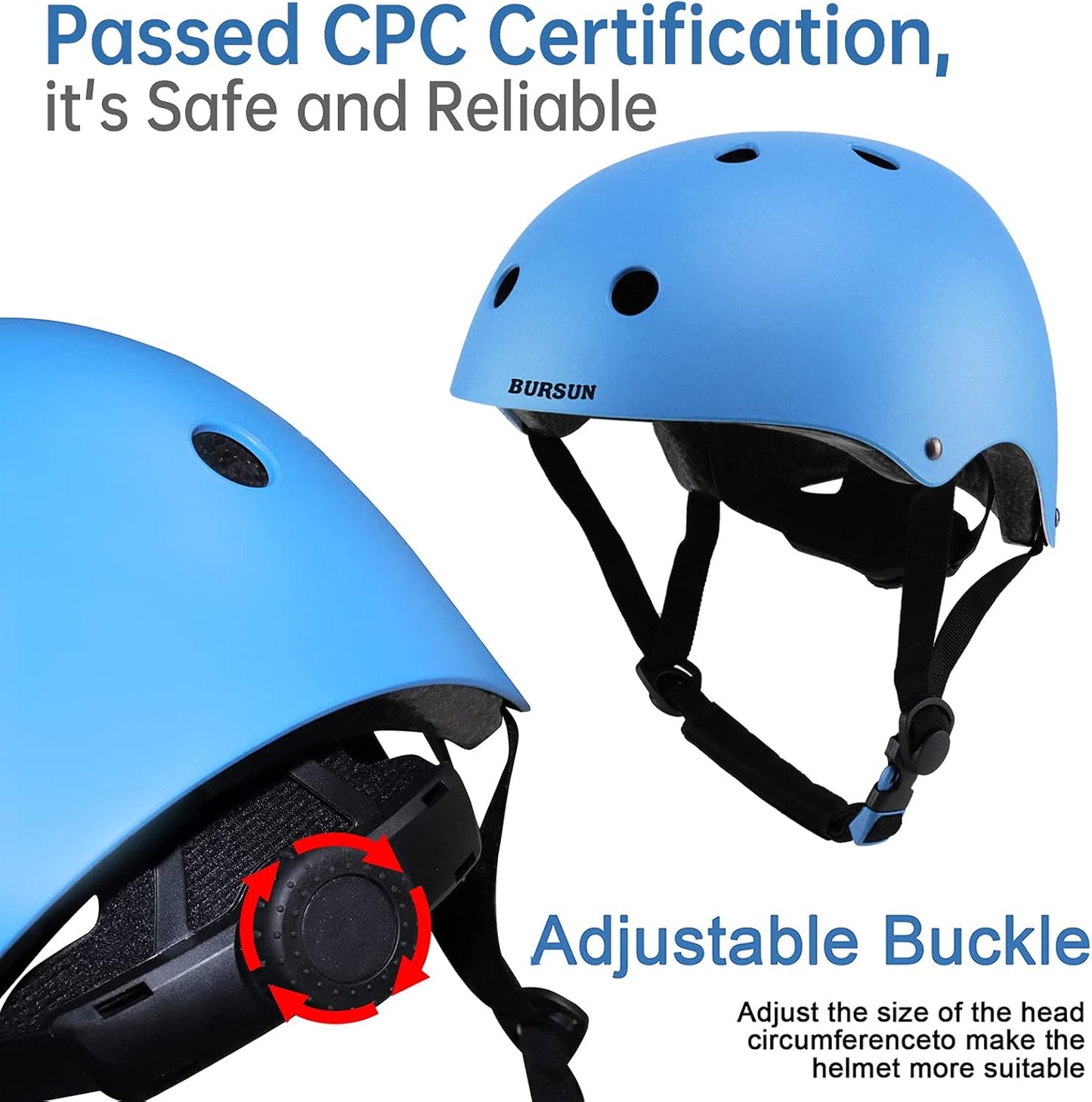 Kids Bike Helmet Set, Adjustable Toddler Helmet for Ages 2-3-5-8-14 Kids with Knee, Elbow & Wrist Pads | Multi-Sport Helmet for Skateboard Cycling Scooter Rollerblading