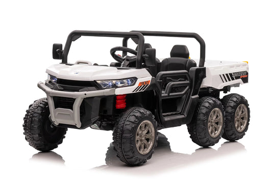 24V Ride on Car for Kids 3-8 with Remote Control Electric Utility Vehicles UTV 4WD Battery Powered 6 Wheeler，6X6 Ride on Dump Truck