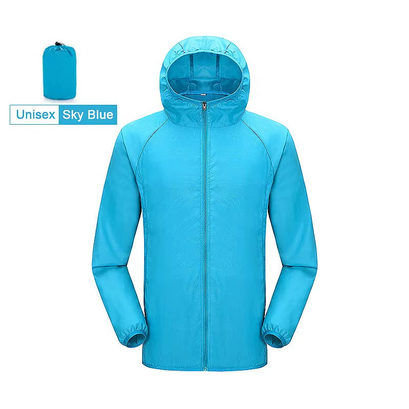 Unisex Hiking Jacket Men Women Waterproof Quick Dry Camping Windbreaker Trekking Fishing Rain Coat Outdoor anti UV Clothes