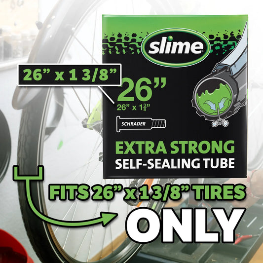 Extra Strong Self-Sealing Bicycle Tube Schrader 1 3/8" X 26" Bike Inner Tube - 30044
