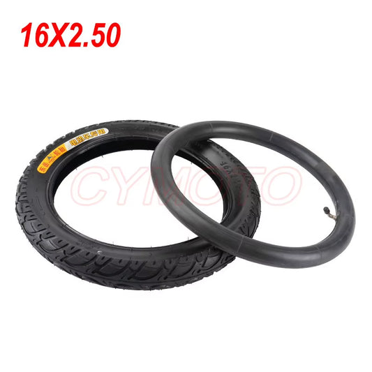 16X2.50 (65-305) Tire and Inner Tube Fits Electric Bikes (E-Bikes), Kids Bikes, Small BMX and Scooters 16X2.5 Tyre