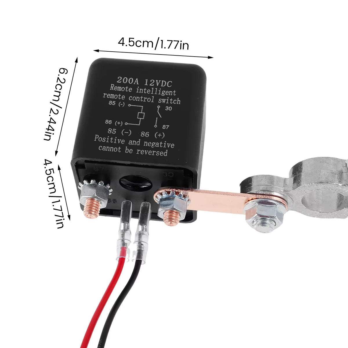 Battery Relay Switch 12V Remote Control Battery Disconnect Cut off Switch Anti-Theft Battery Isolator for Car Camping Trailer