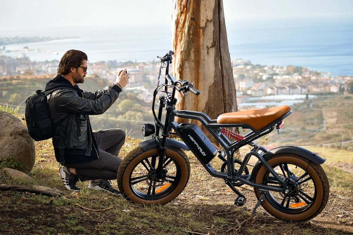 750W Moped Style Electric Bike | Adult Ebikes - 48V 18Ah Battery | 60+ Mile(G60*2)