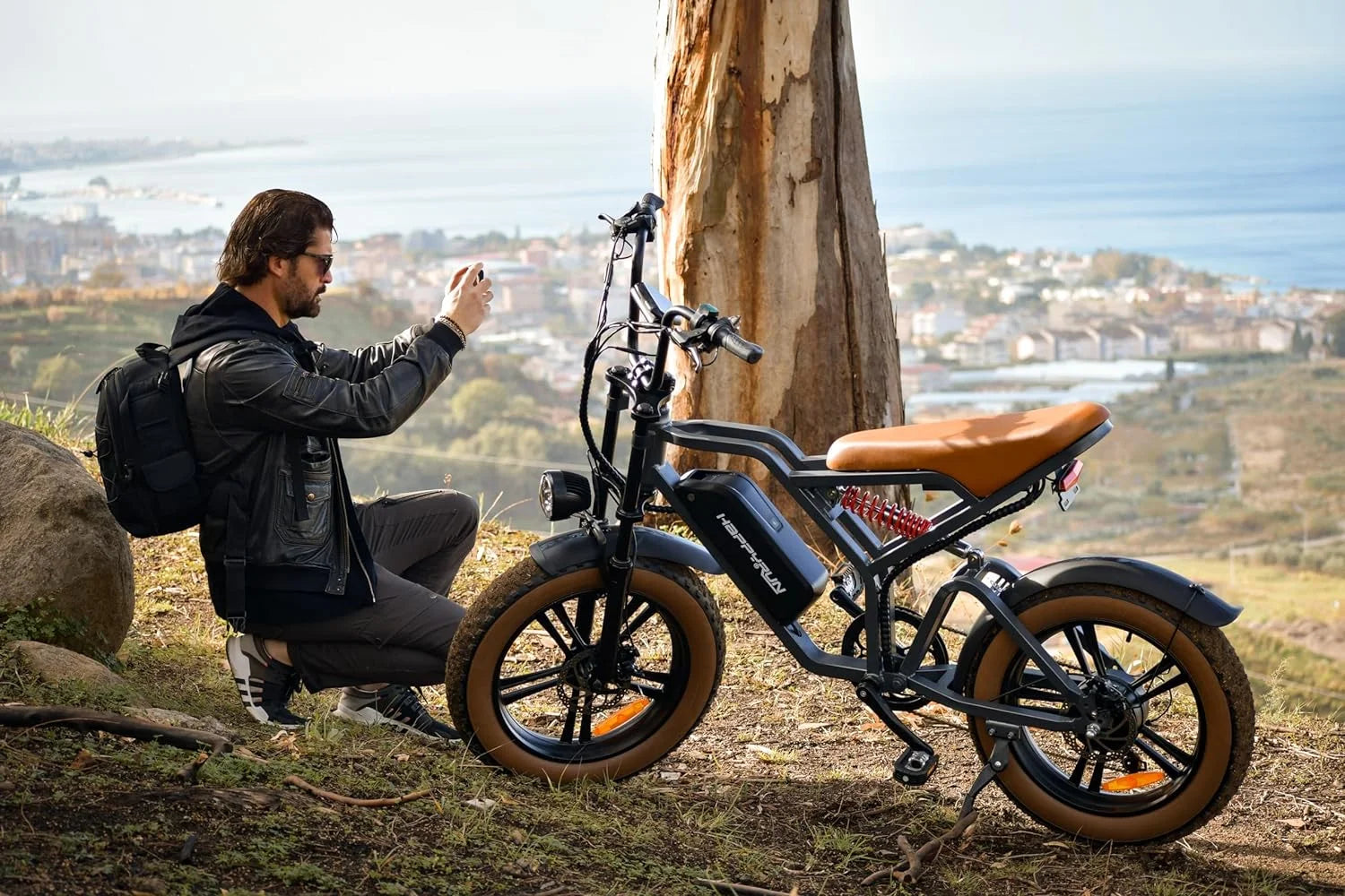 750W Moped Style Electric Bike | Adult Ebikes - 48V 18Ah Battery | 60+ Mile(G60*2)